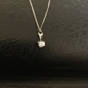 White gold diamond necklace